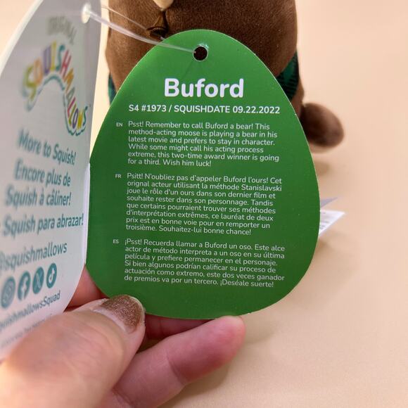 Squishmallows Ornament Buford Moose Acting as a Bear NWT - Picture 2 of 5
